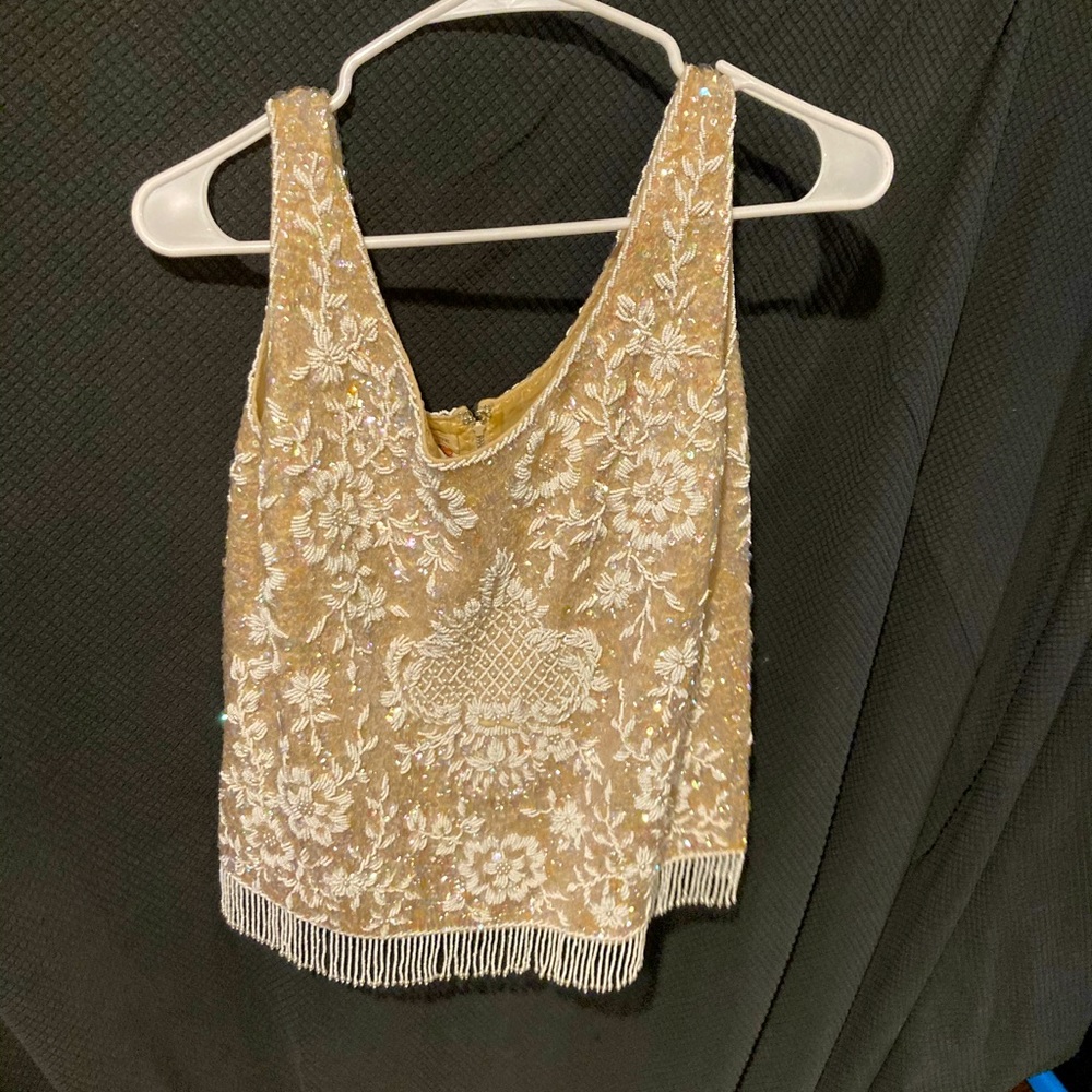 Heavy beaded vintage top - Picture 2 of 2